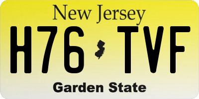 NJ license plate H76TVF