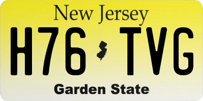NJ license plate H76TVG
