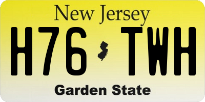 NJ license plate H76TWH