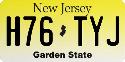 NJ license plate H76TYJ
