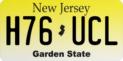 NJ license plate H76UCL