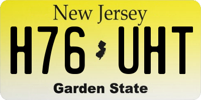 NJ license plate H76UHT