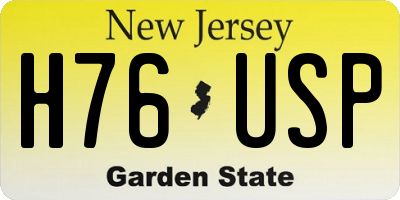 NJ license plate H76USP