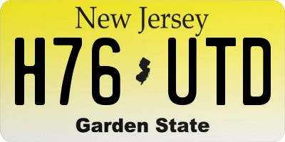 NJ license plate H76UTD