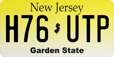 NJ license plate H76UTP