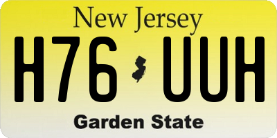 NJ license plate H76UUH
