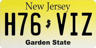 NJ license plate H76VIZ