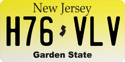 NJ license plate H76VLV