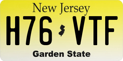 NJ license plate H76VTF