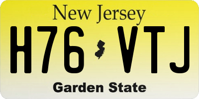 NJ license plate H76VTJ