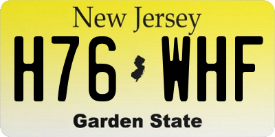 NJ license plate H76WHF
