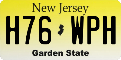 NJ license plate H76WPH