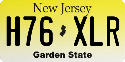 NJ license plate H76XLR