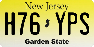NJ license plate H76YPS