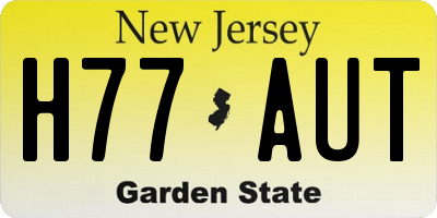 NJ license plate H77AUT