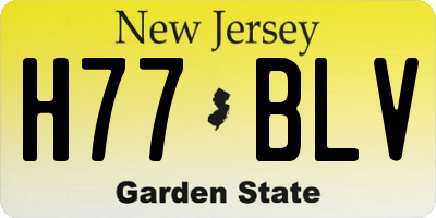 NJ license plate H77BLV