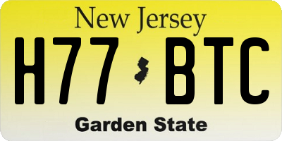 NJ license plate H77BTC