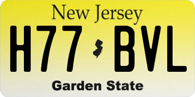 NJ license plate H77BVL