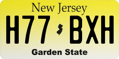 NJ license plate H77BXH