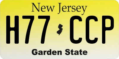 NJ license plate H77CCP