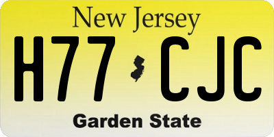 NJ license plate H77CJC