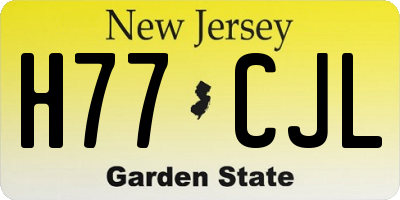 NJ license plate H77CJL