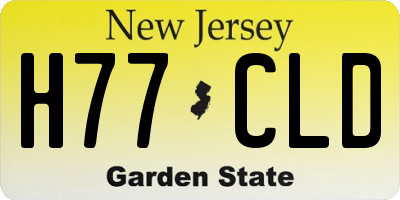 NJ license plate H77CLD