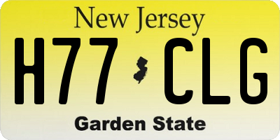 NJ license plate H77CLG