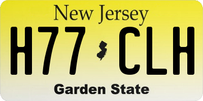 NJ license plate H77CLH