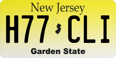NJ license plate H77CLI