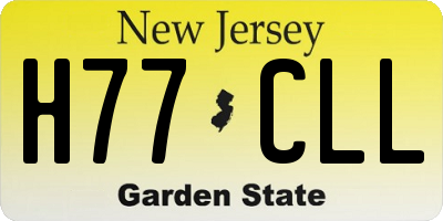 NJ license plate H77CLL