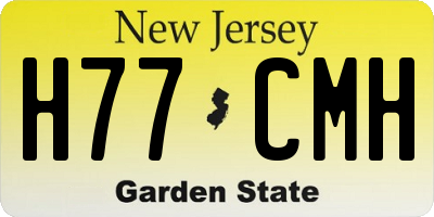 NJ license plate H77CMH
