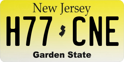 NJ license plate H77CNE