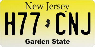 NJ license plate H77CNJ