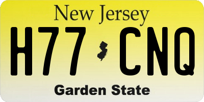 NJ license plate H77CNQ
