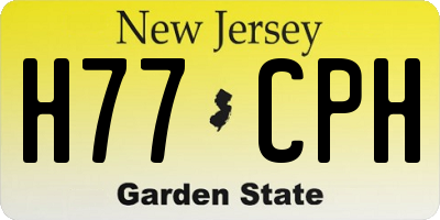 NJ license plate H77CPH