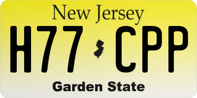 NJ license plate H77CPP