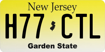 NJ license plate H77CTL