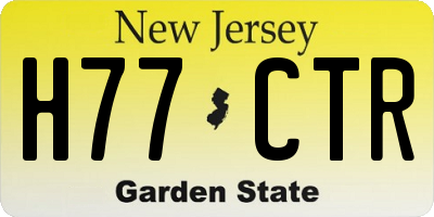 NJ license plate H77CTR