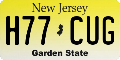 NJ license plate H77CUG