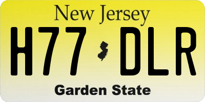 NJ license plate H77DLR