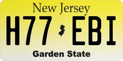 NJ license plate H77EBI