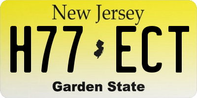 NJ license plate H77ECT