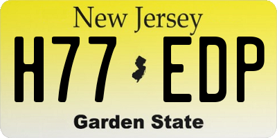 NJ license plate H77EDP