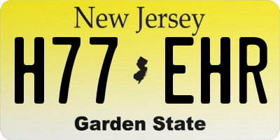 NJ license plate H77EHR