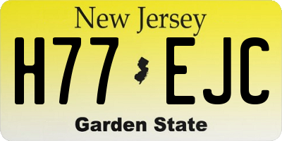 NJ license plate H77EJC