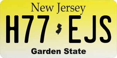 NJ license plate H77EJS