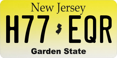 NJ license plate H77EQR