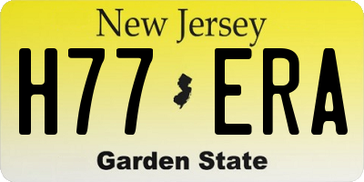 NJ license plate H77ERA