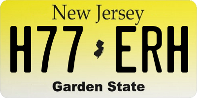 NJ license plate H77ERH